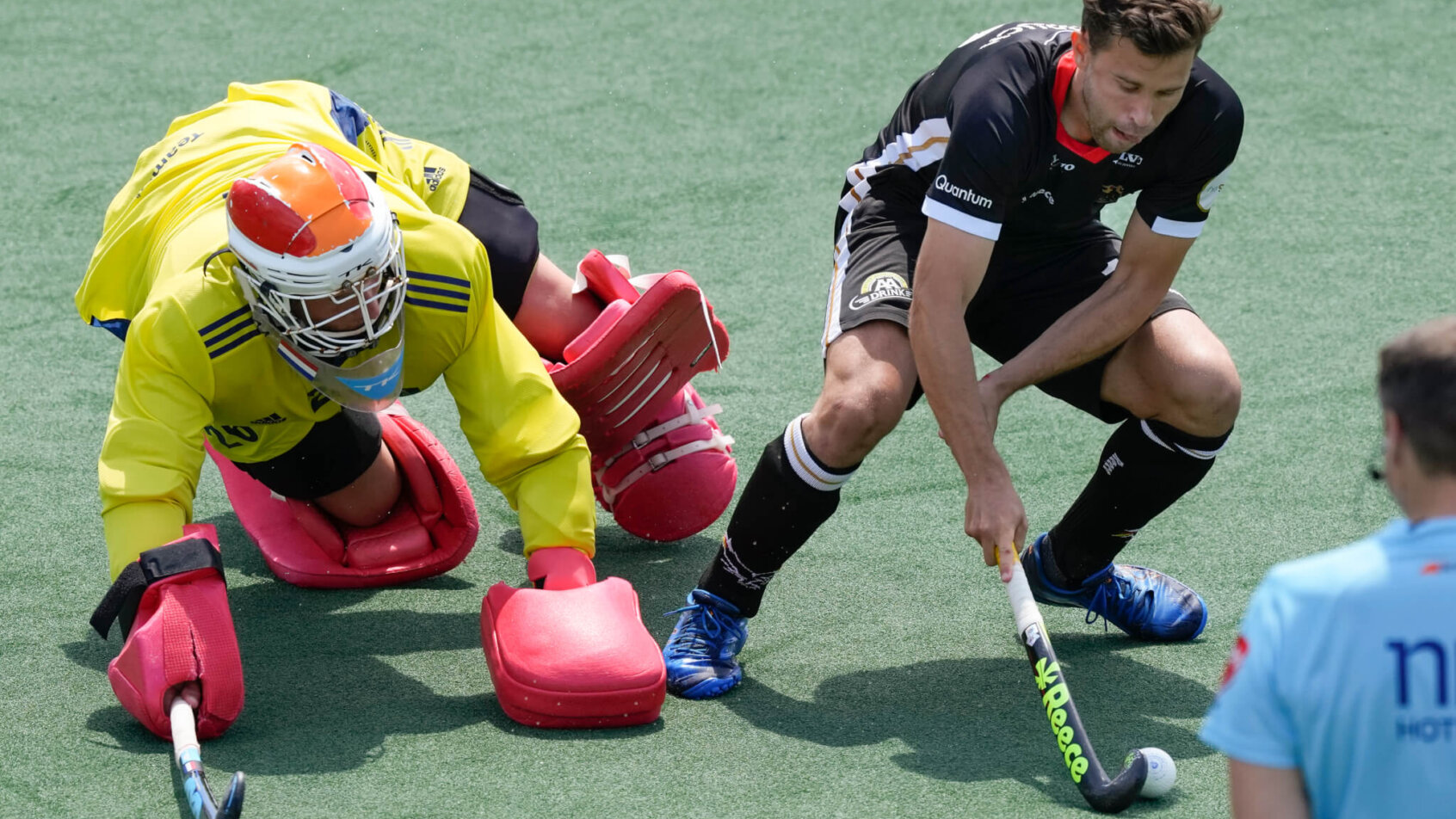 Germany's Timm Herzbruch stickhandling