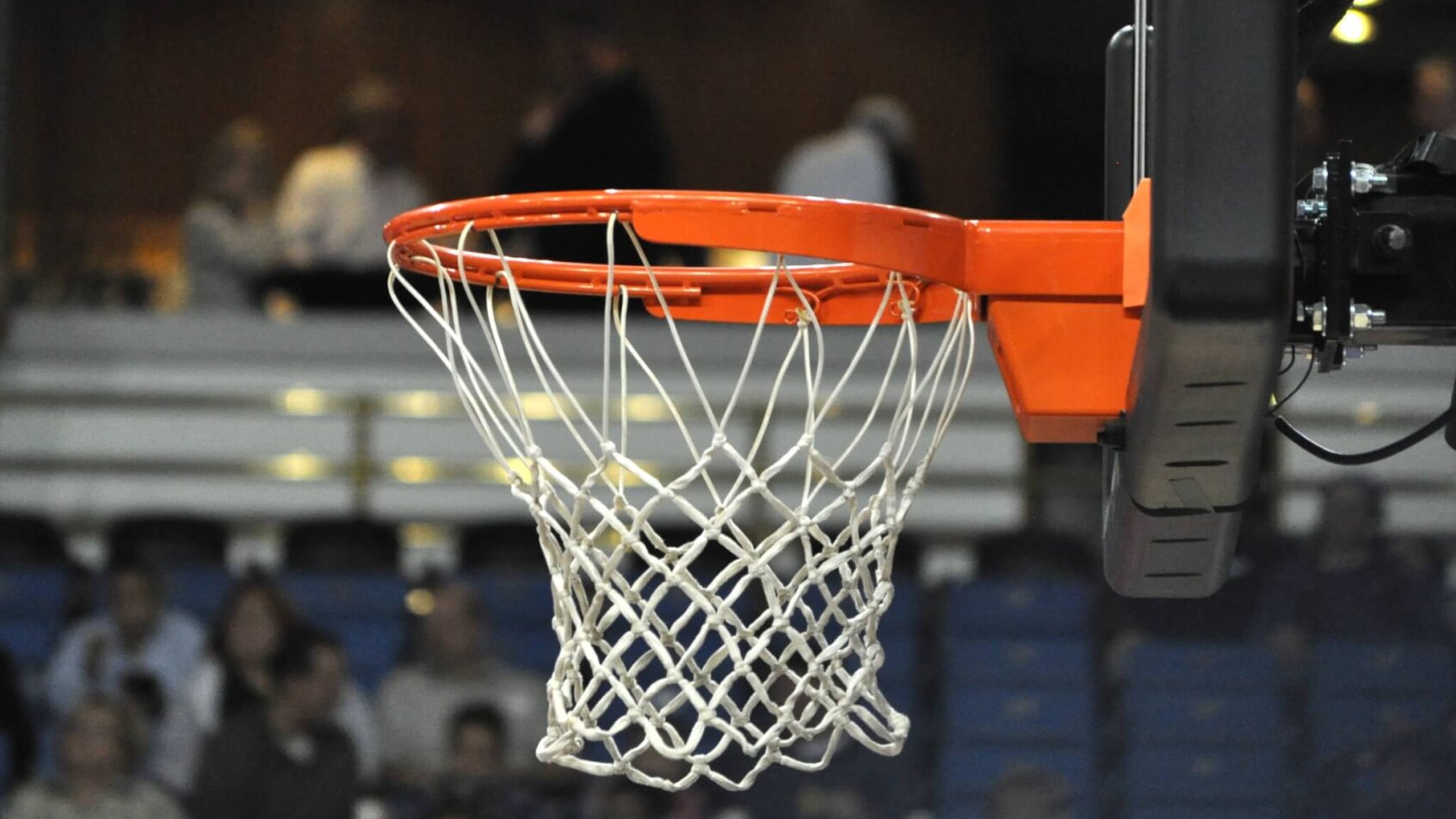Basketball hoop closeup