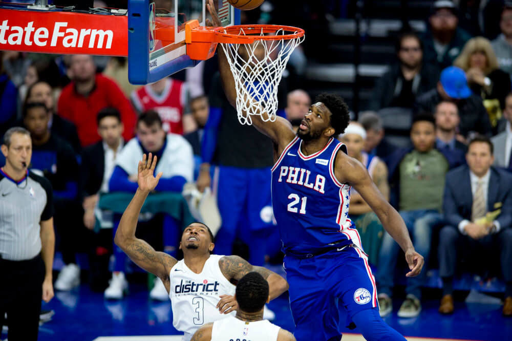 Joel Embiid dunking