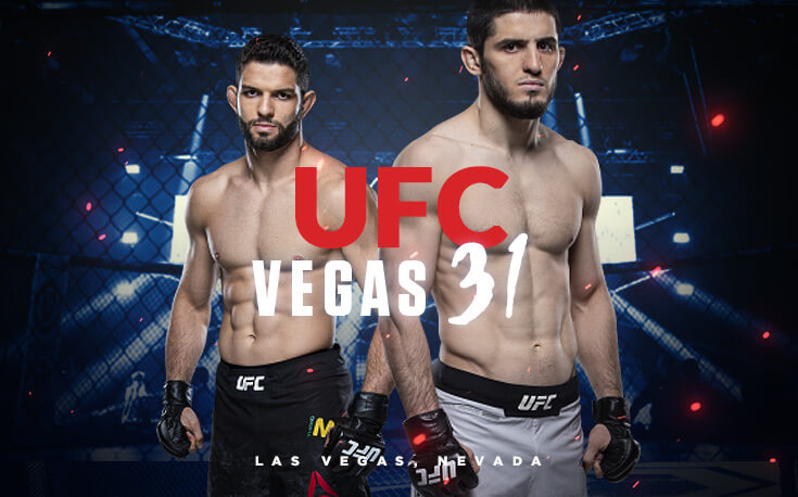 UFC Vegas 31 odds - Makhachev vs Moises
