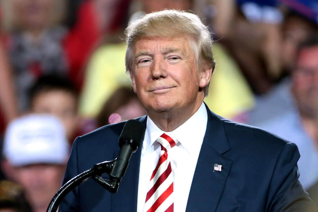 Donald trump smirking