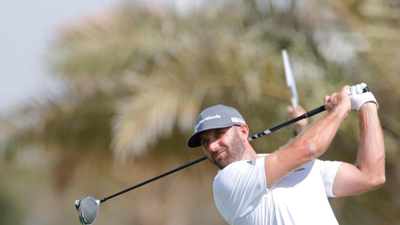 Dustin Johnson swinging