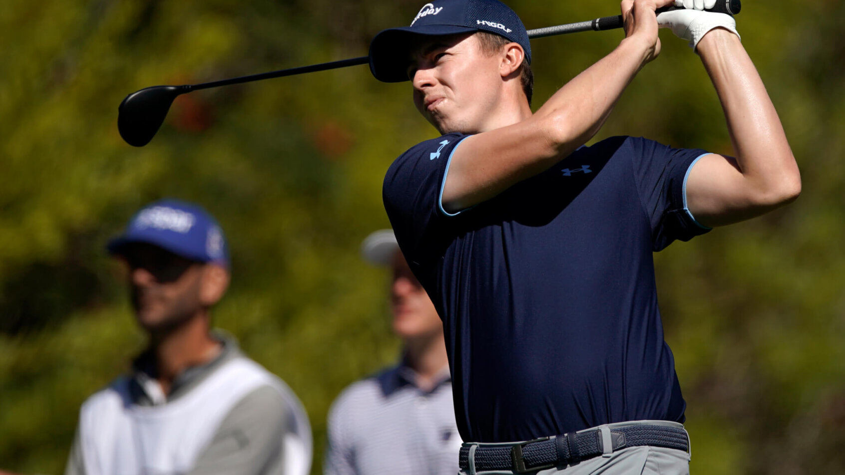 Matthew Fitzpatrick admires a tee shot