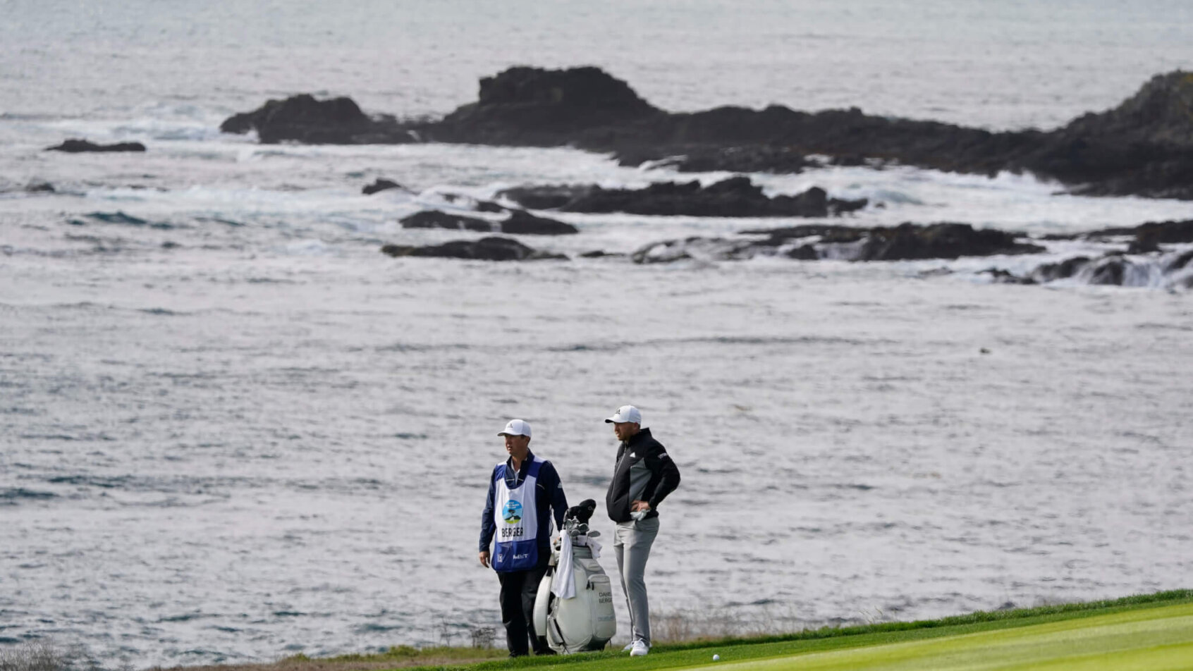 Berger looks at shot