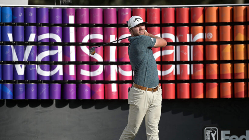 Sam Burns drives at Valspar