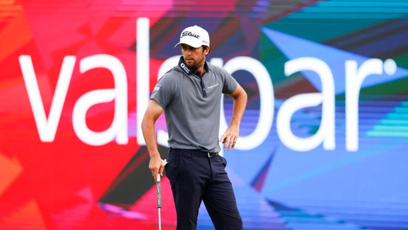 Davis Riley waits on green, Valspar Championship