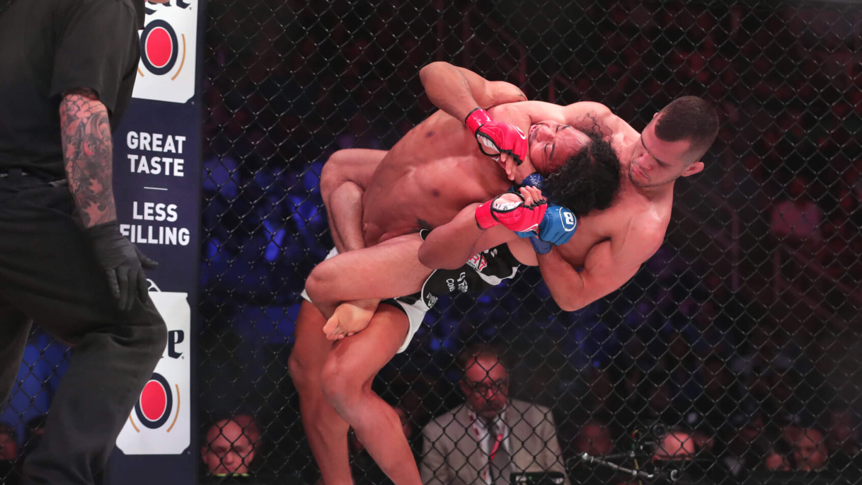 Adam Piccolotti puts a choke on Benson Henderson
