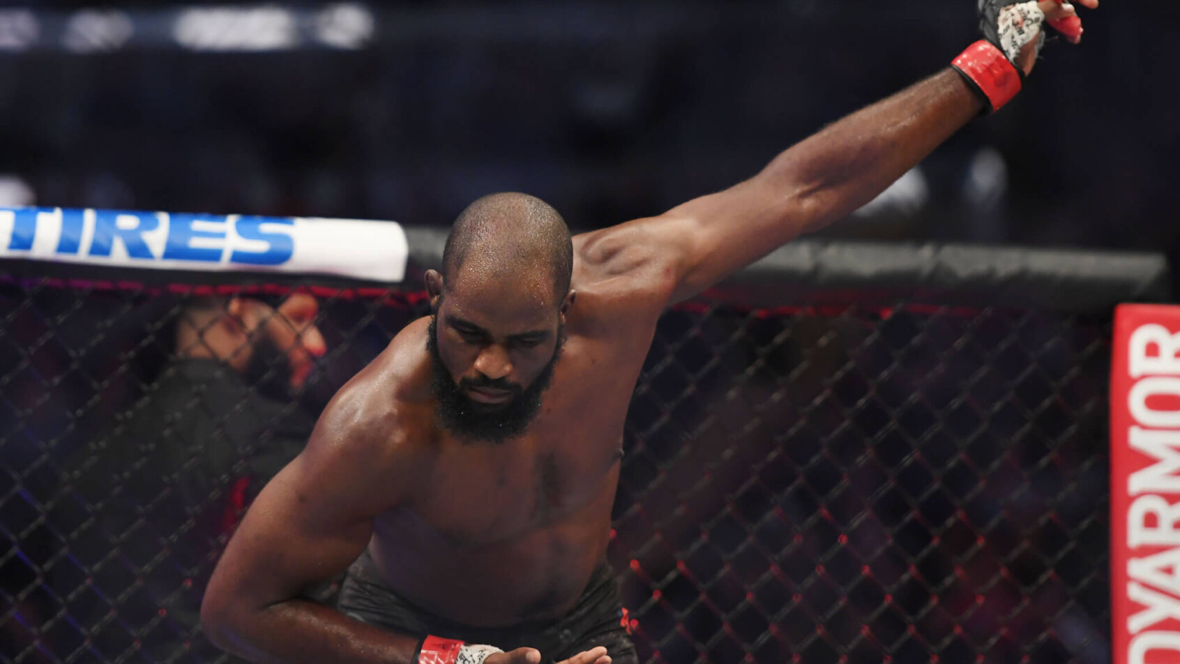 Corey Anderson celebrates a win