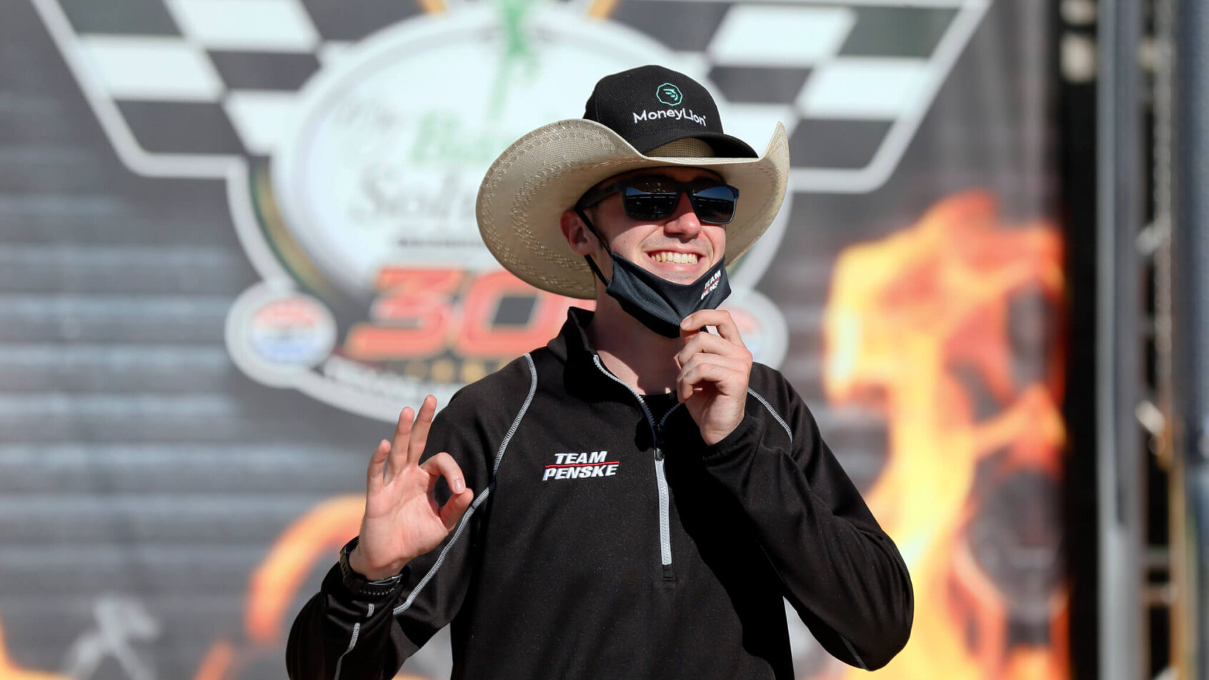 Austin Cindric smiles after winning the My Bariatric Solutions 300