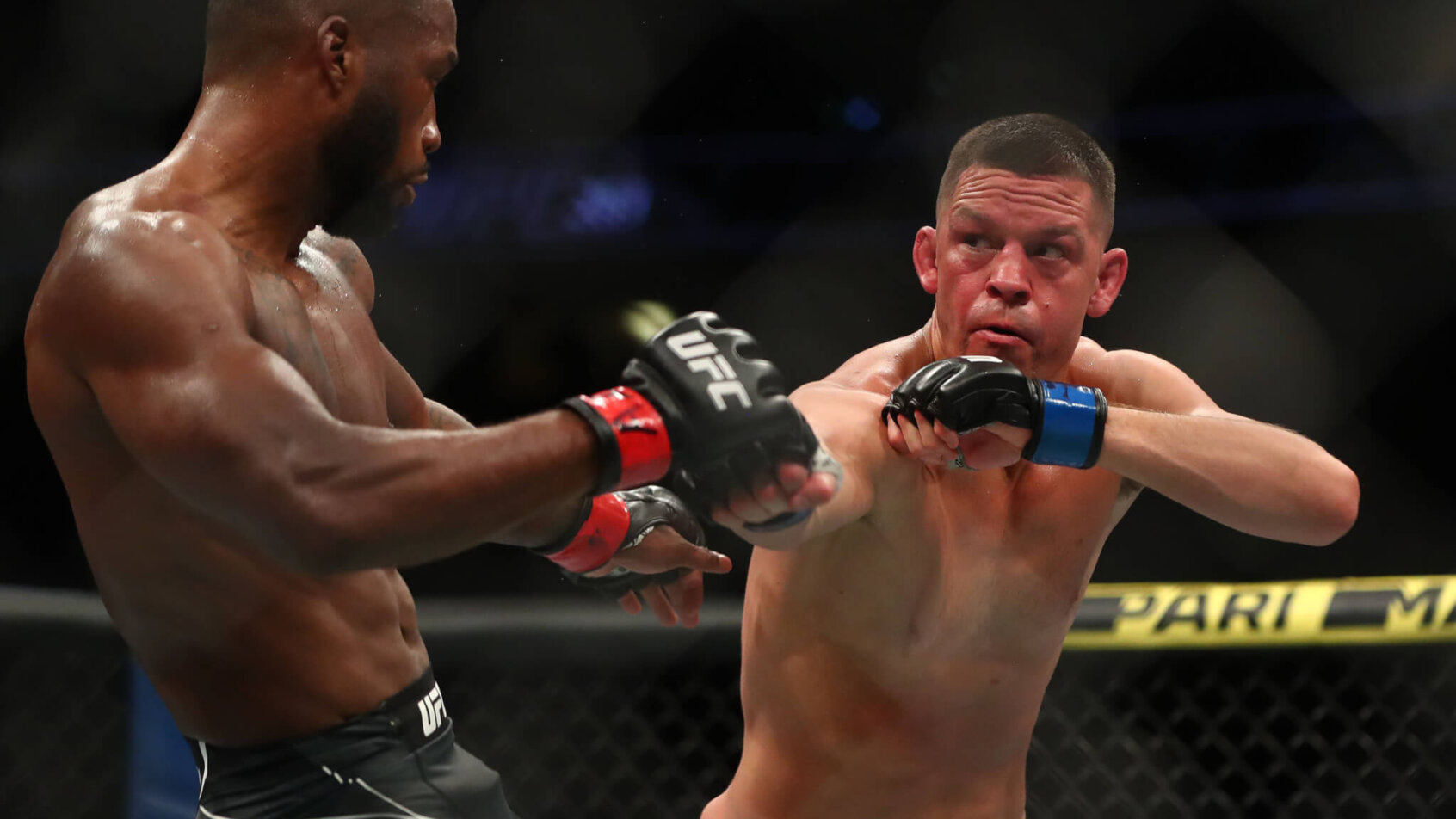 Nate Diaz fighting Leon Edwards