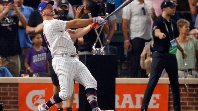 New York Mets first baseman Pete Alonso during the 2021 Home Run Derby