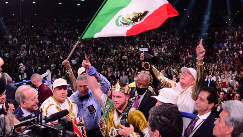 Canelo celebrates