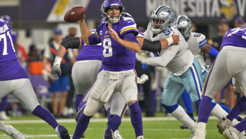 Minnesota Vikings quarterback Kirk Cousins in action