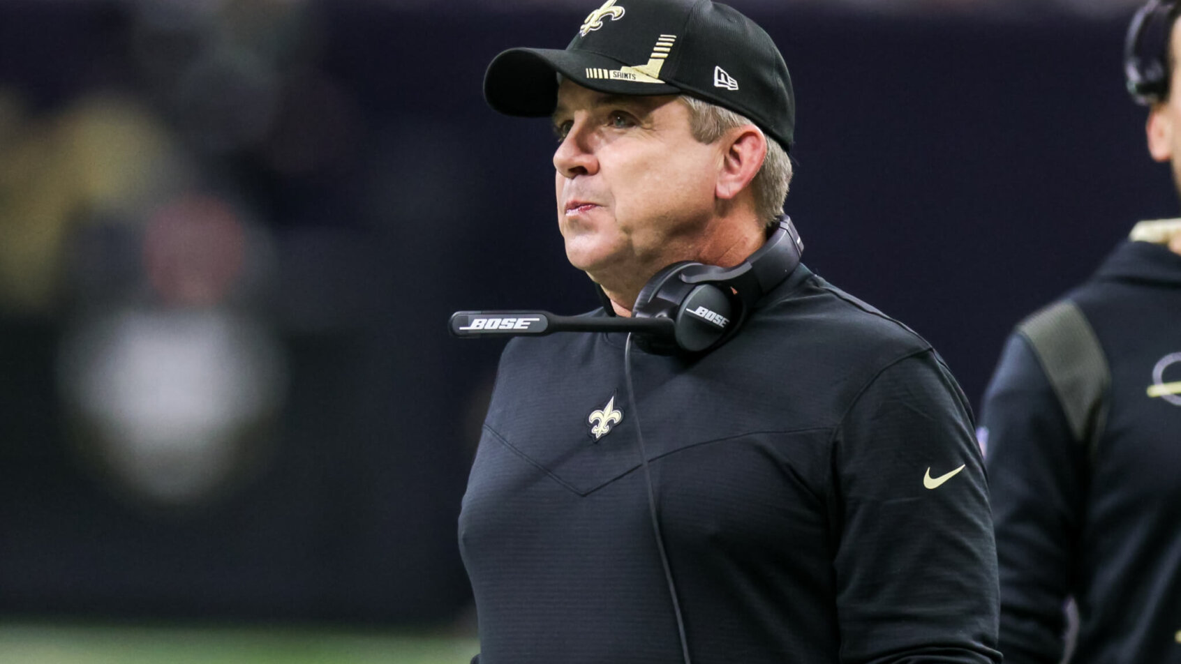 Sean Payton on the sidelines for the Saints