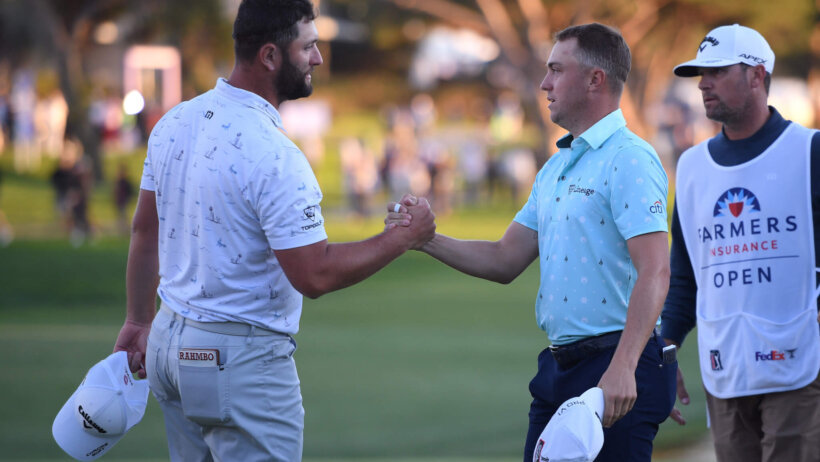 Rahm and JT handshake