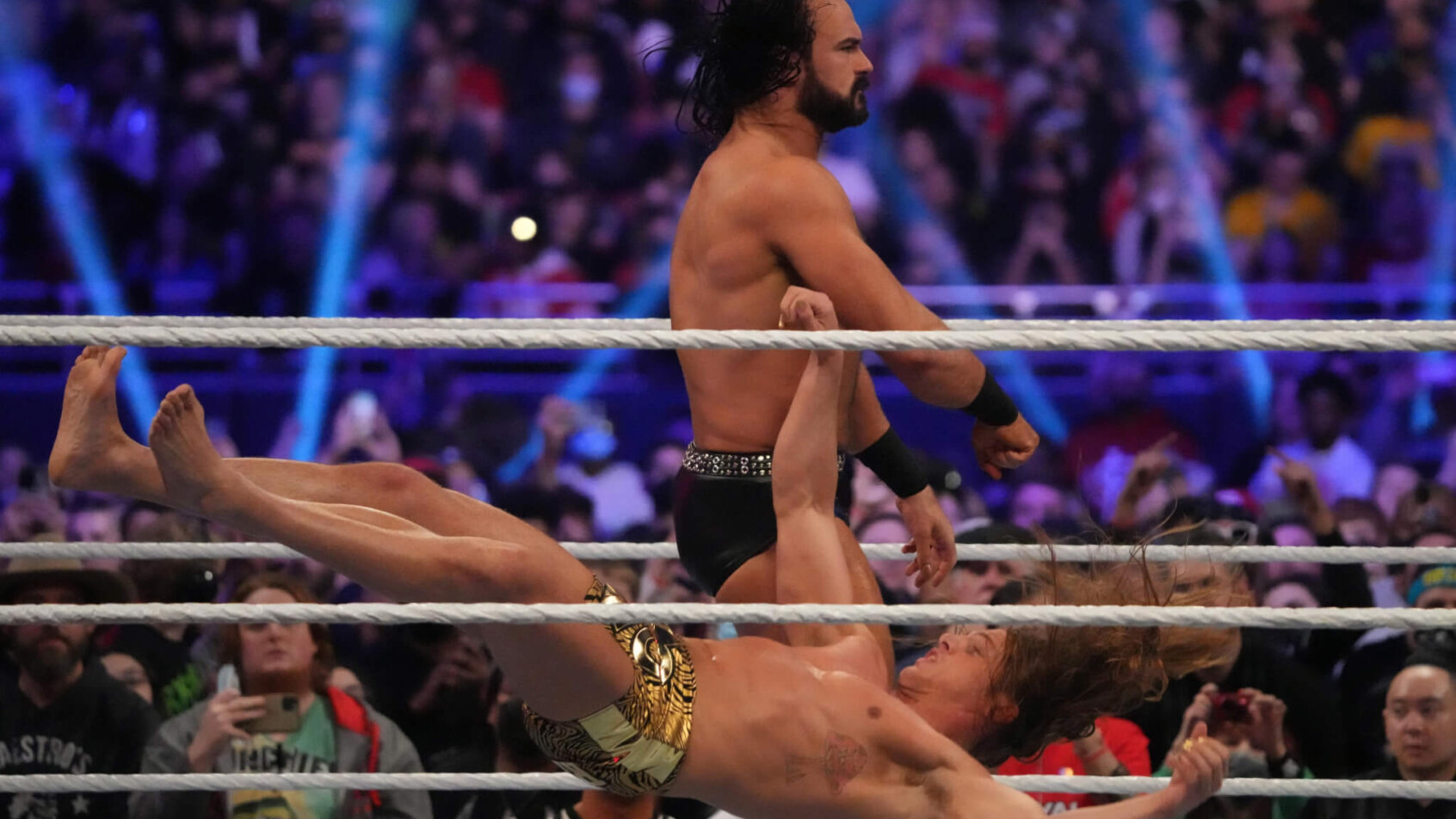 Drew McIntyre and Riddle during the Royal Rumble