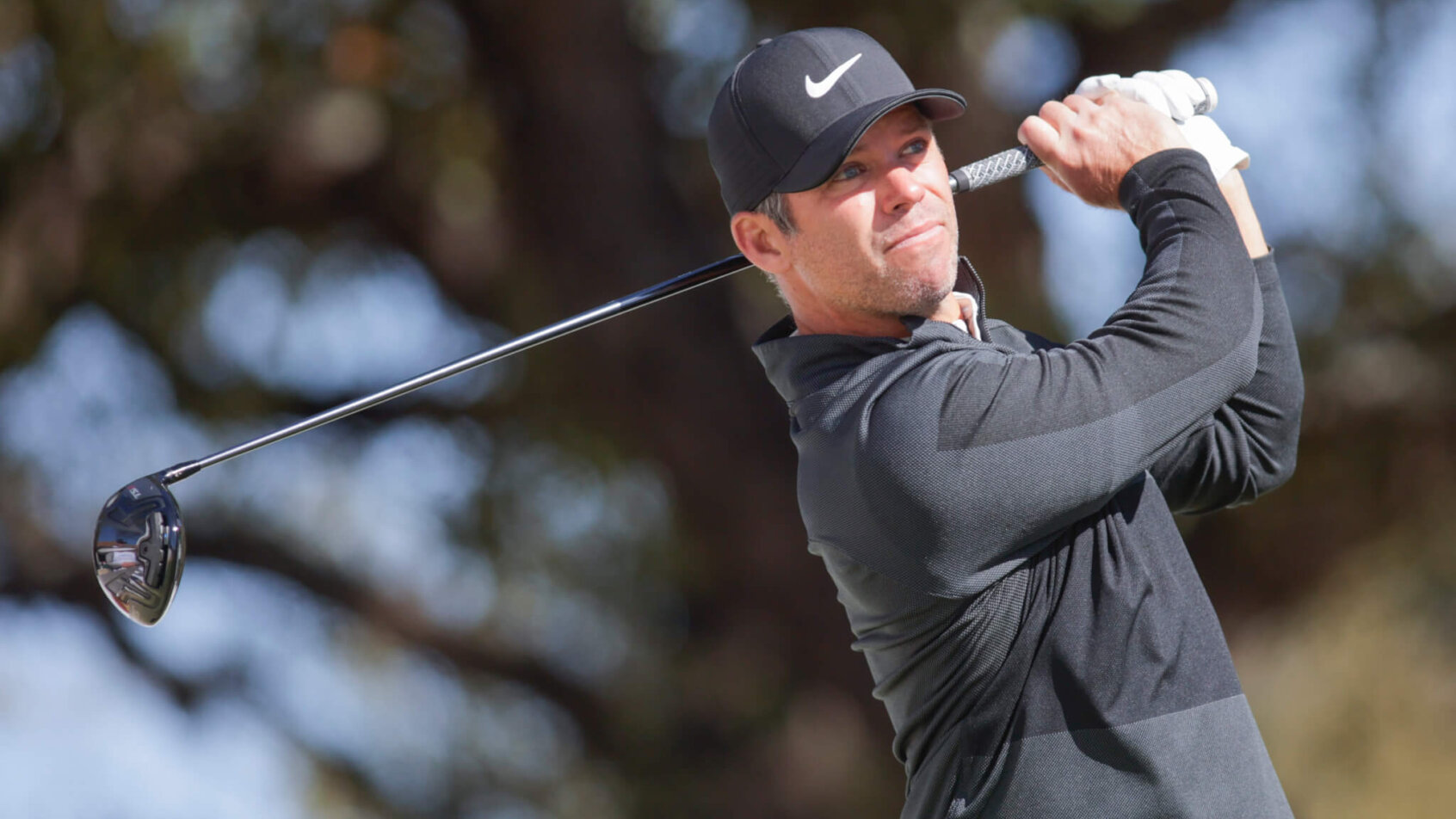 Paul Casey admires a tee shot