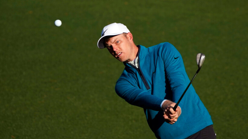 Cam Smith practices at Augusta National