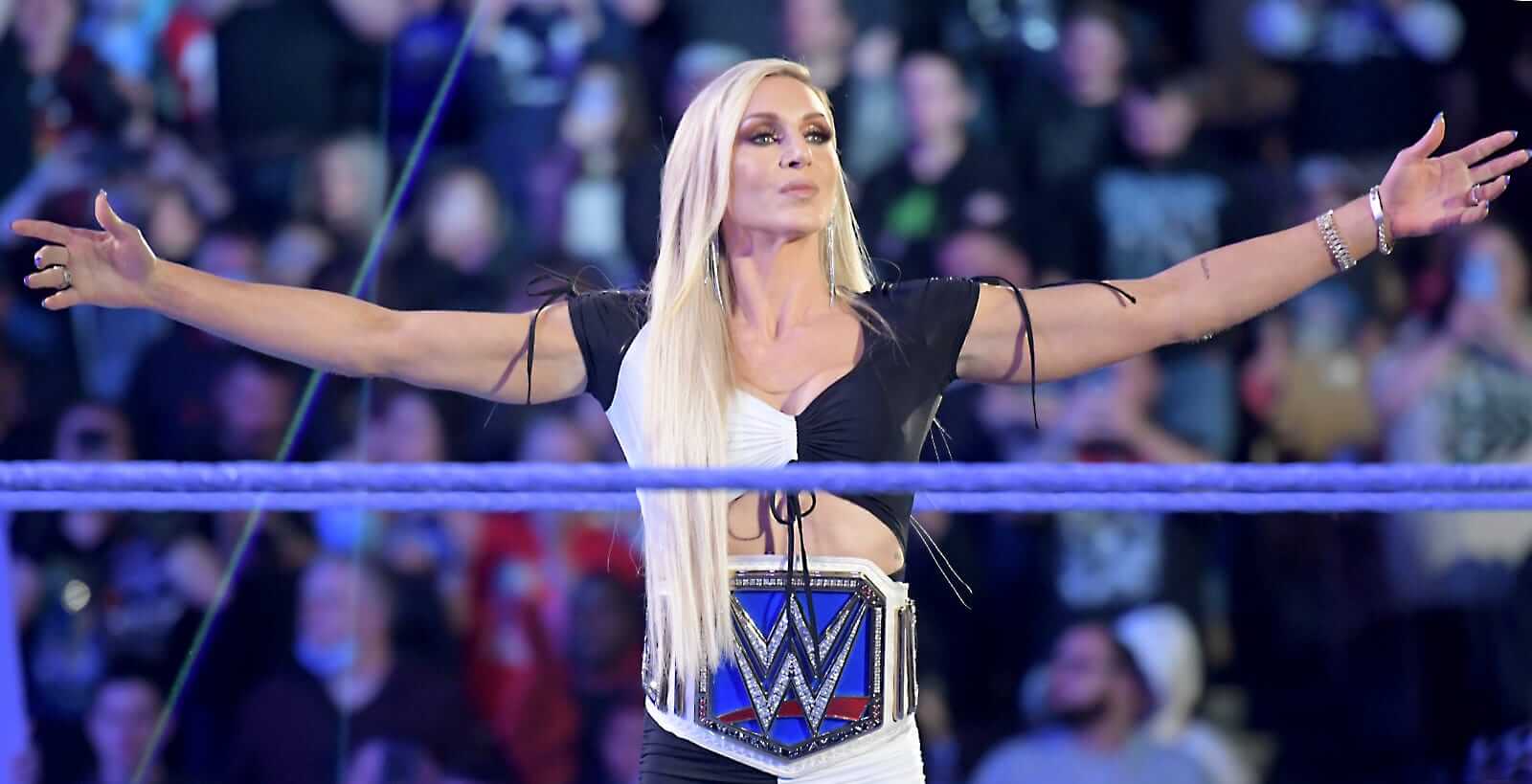 Charlotte Flair in a WWE ring