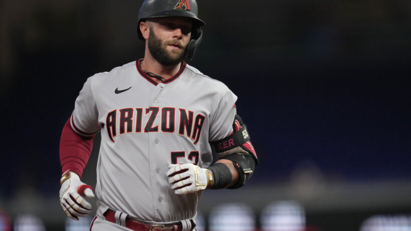 Arizona Diamondbacks first baseman Christian Walker rounding the bases after a home run