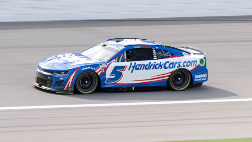 NASCAR Cup Series driver Kyle Larson on the track
