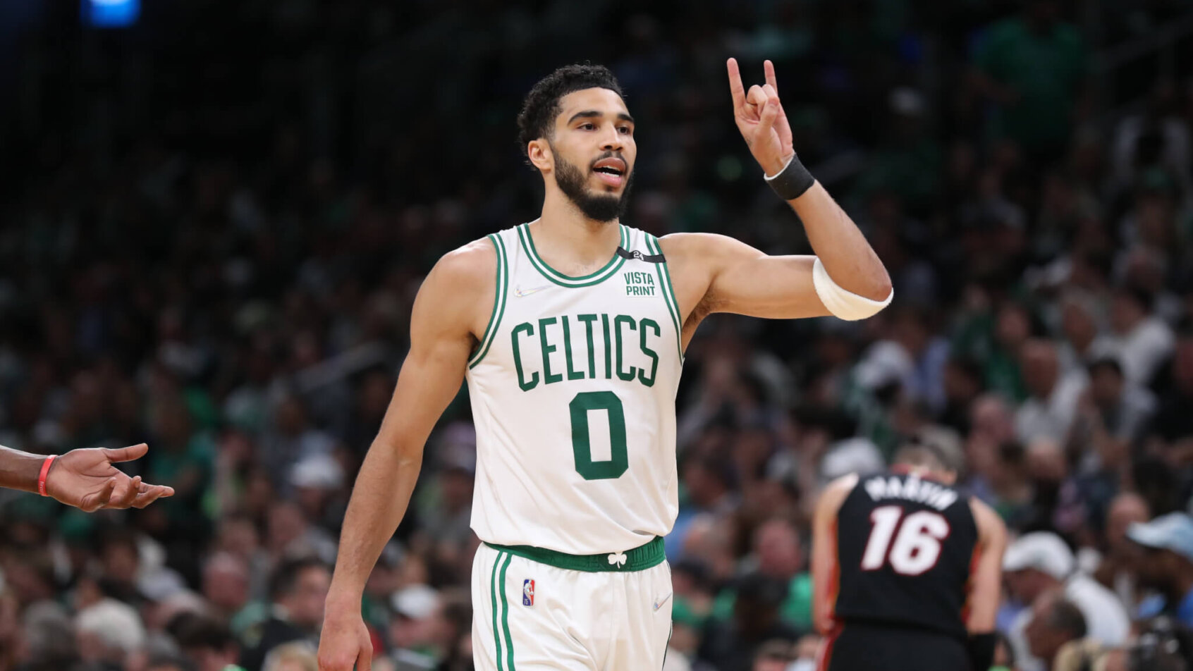 Tatum celebrates