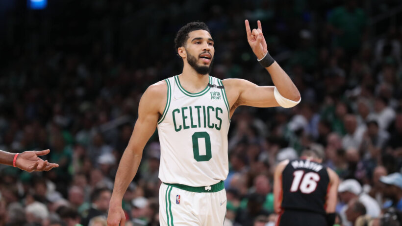 Tatum celebrates