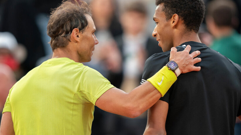 Rafael Nadal (ESP) and Felix Auger-Aliassime (CAN)