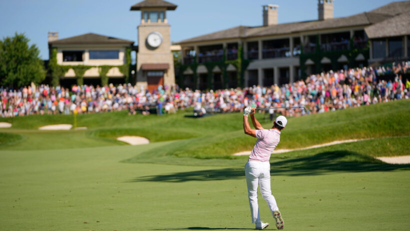 Billy Horschel hits his second shot