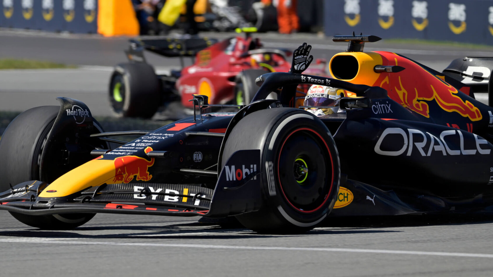 Red Bull Racing driver Max Verstappen on the track in Montreal