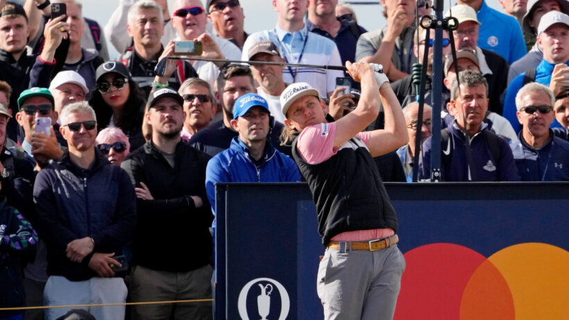 Cameron Smith tees off, The Open Championship