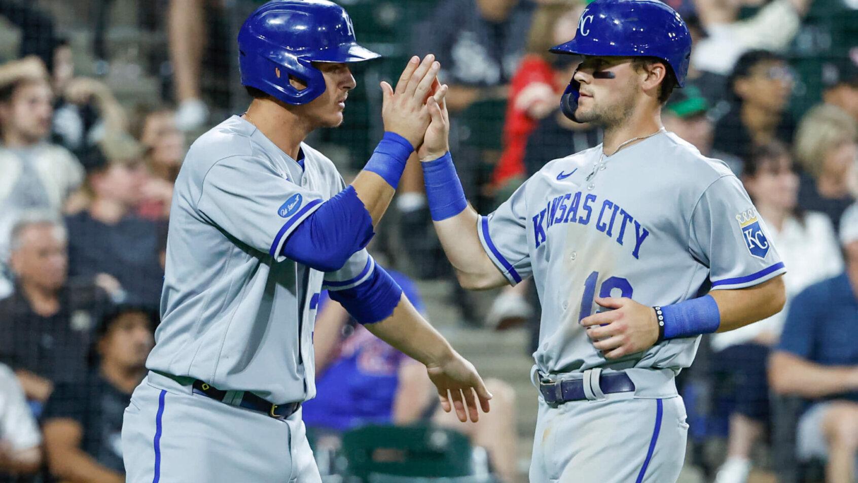 Nick Pratto celebrates a home run