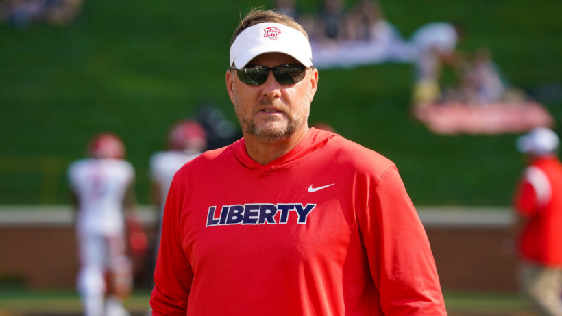 Liberty Flames head coach Hugh Freeze, a top candidate to become next Auburn football coach