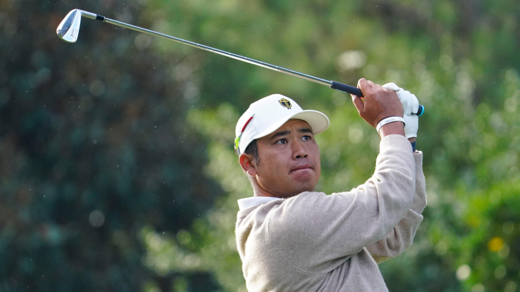 Hideki Matsuyama hits his tee shot at the 2022 Presidents Cup