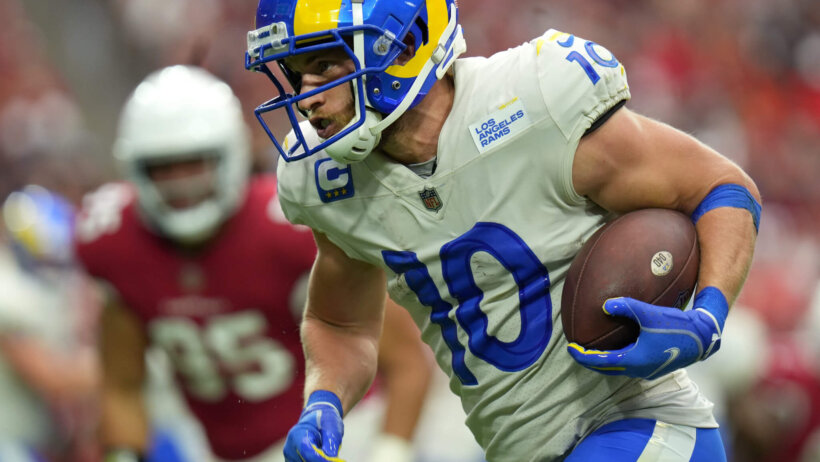 Los Angeles Rams receiver Cooper Kupp running with the football