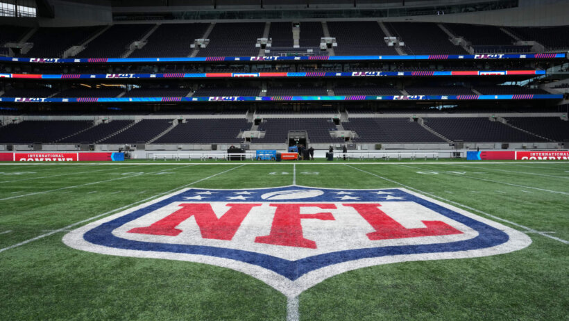 NFL logo on the field