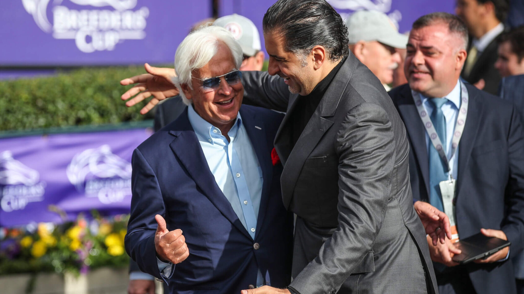 Trainer Bob Baffert and owner Amr Zedan of Arabian Knight - Southwest Stakes