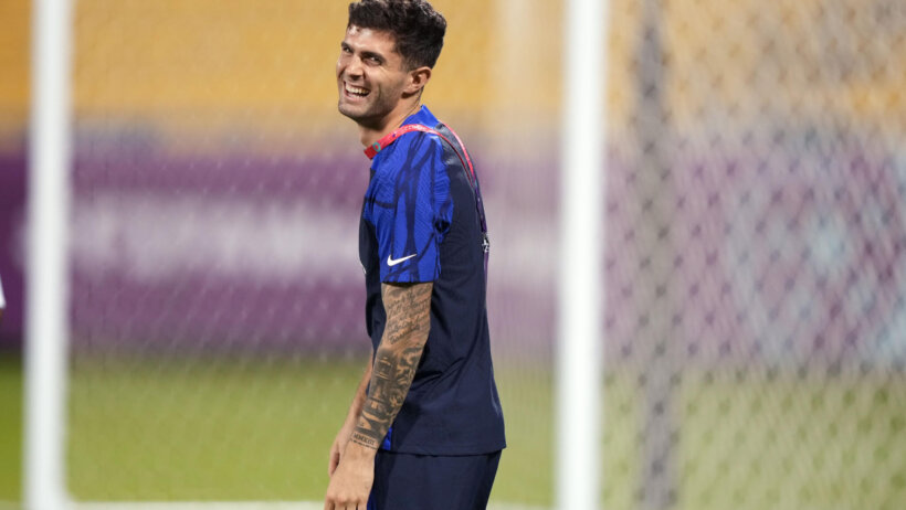 United States forward Christian Pulisic laughing