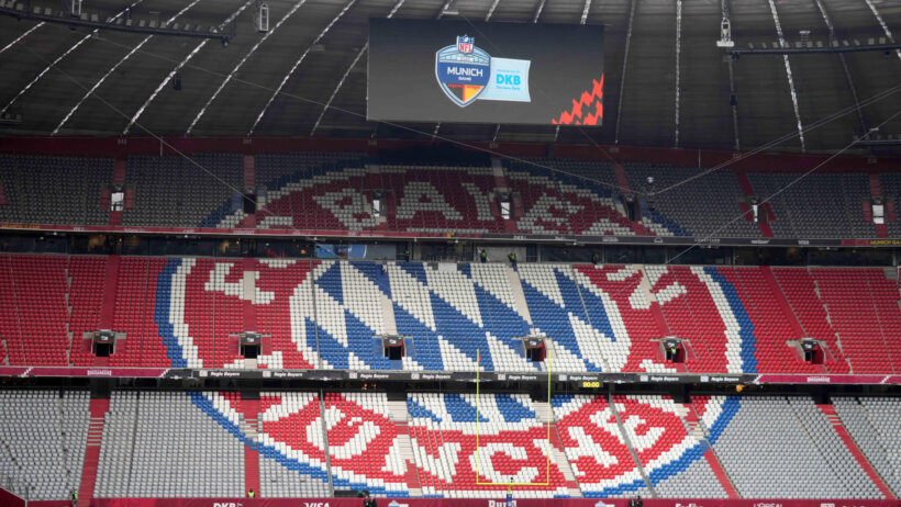 The FC Bayern logo in the seats