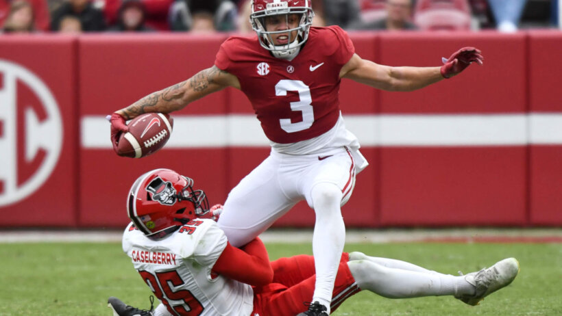 Alabama wide receiver Jermaine Burton