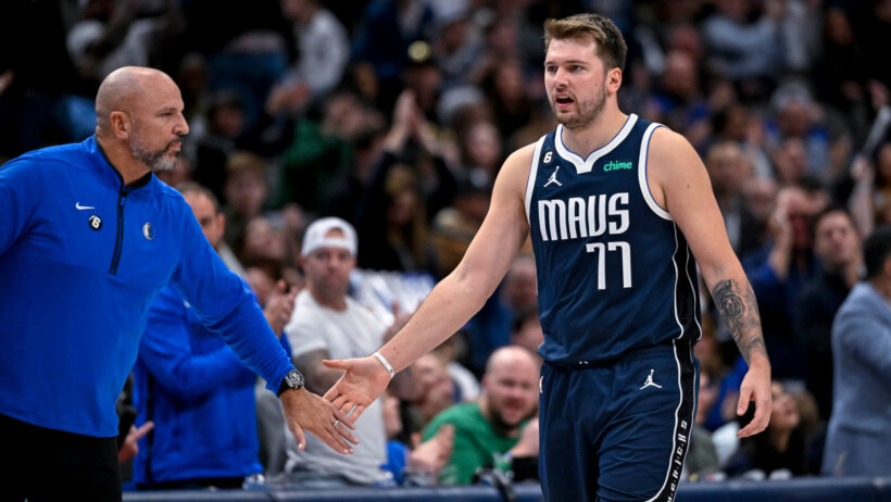 Dallas Mavericks guard Luka Doncic walking off the court