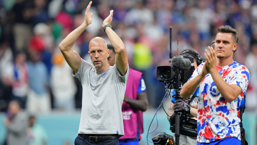 Gregg Berhalter claps