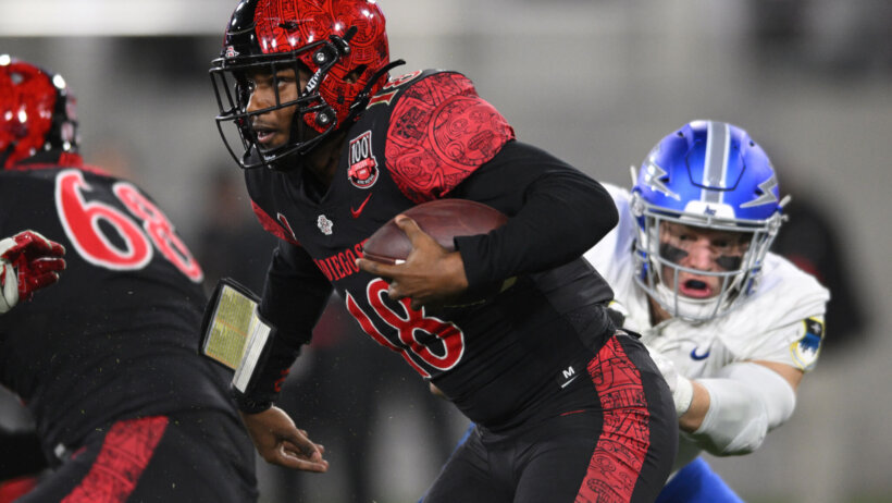 San Diego State Aztecs quarterback Jalen Mayden