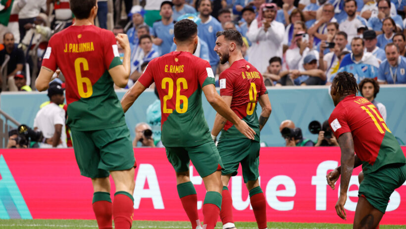 Bruno Fernandes celebrates