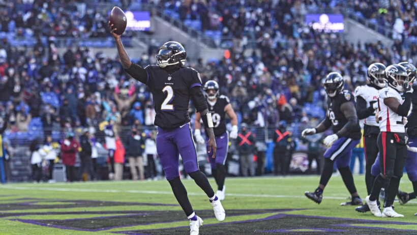 Baltimore Ravens quarterback Tyler Huntley