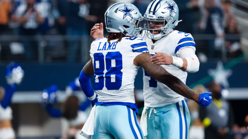 Dallas Cowboys wide receiver CeeDee Lamb (88) celebrates