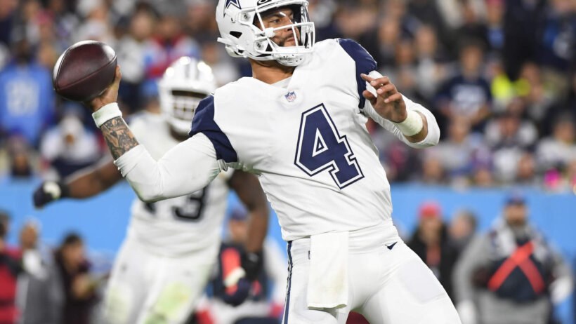 Dallas Cowboys quarterback Dak Prescott throws the football