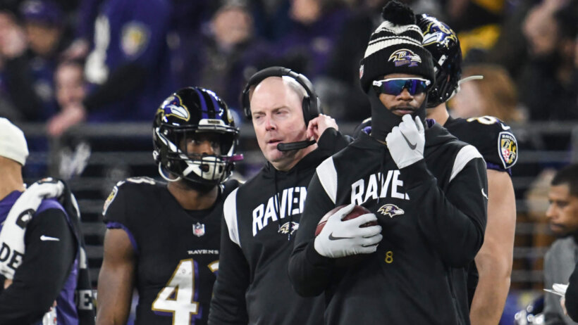 Lamar Jackson on the sidelines
