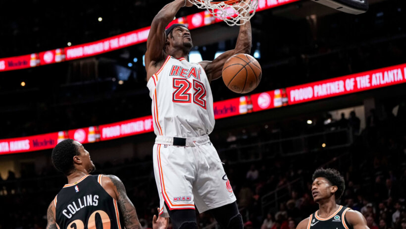 Jimmy Butler dunks; Miami Heat