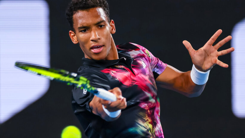 Felix Auger-Aliassime during his second round match against Alex Molcan